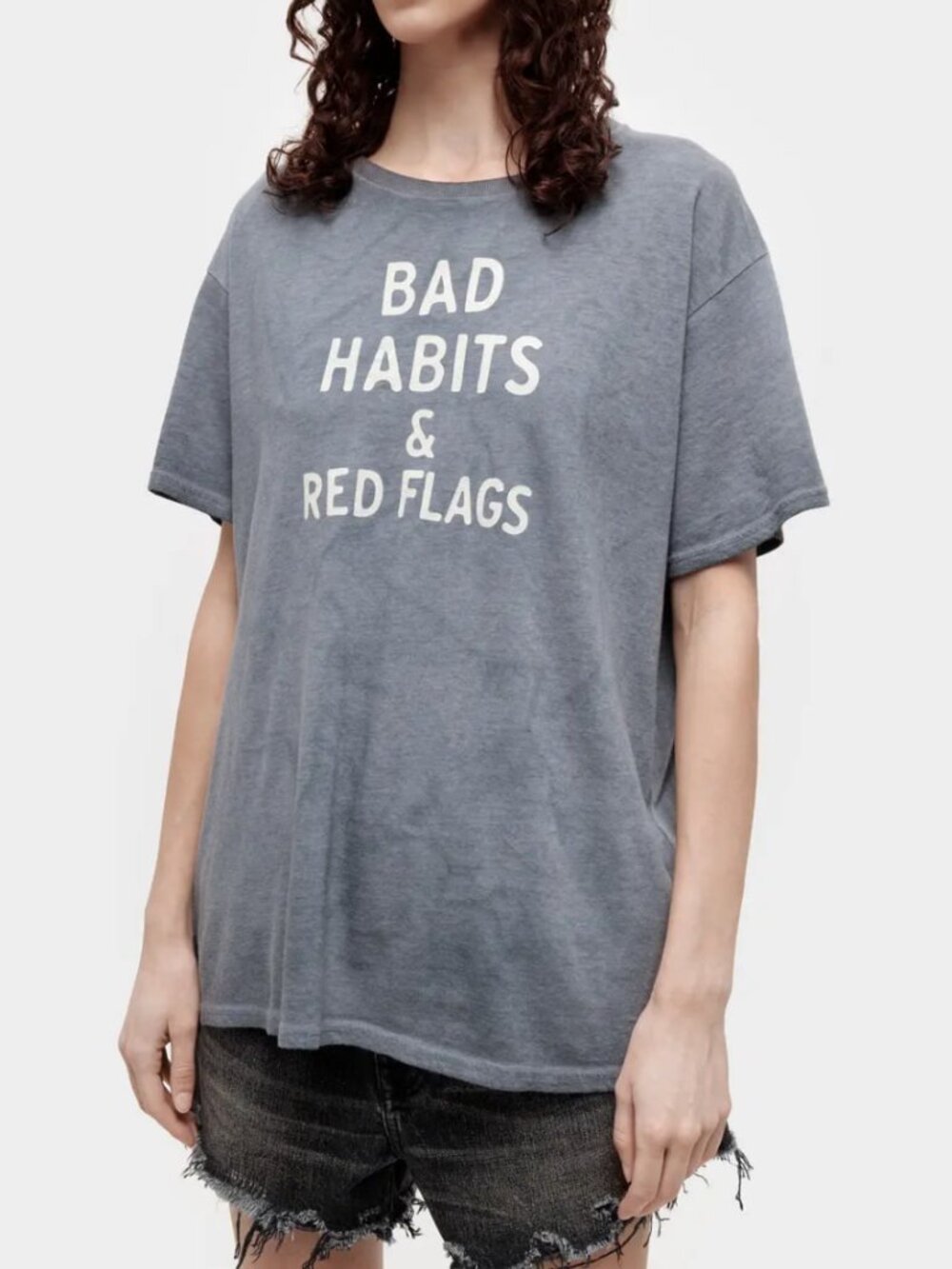 R13 NWOT T-shirt Bad Habits & Red Flags XS